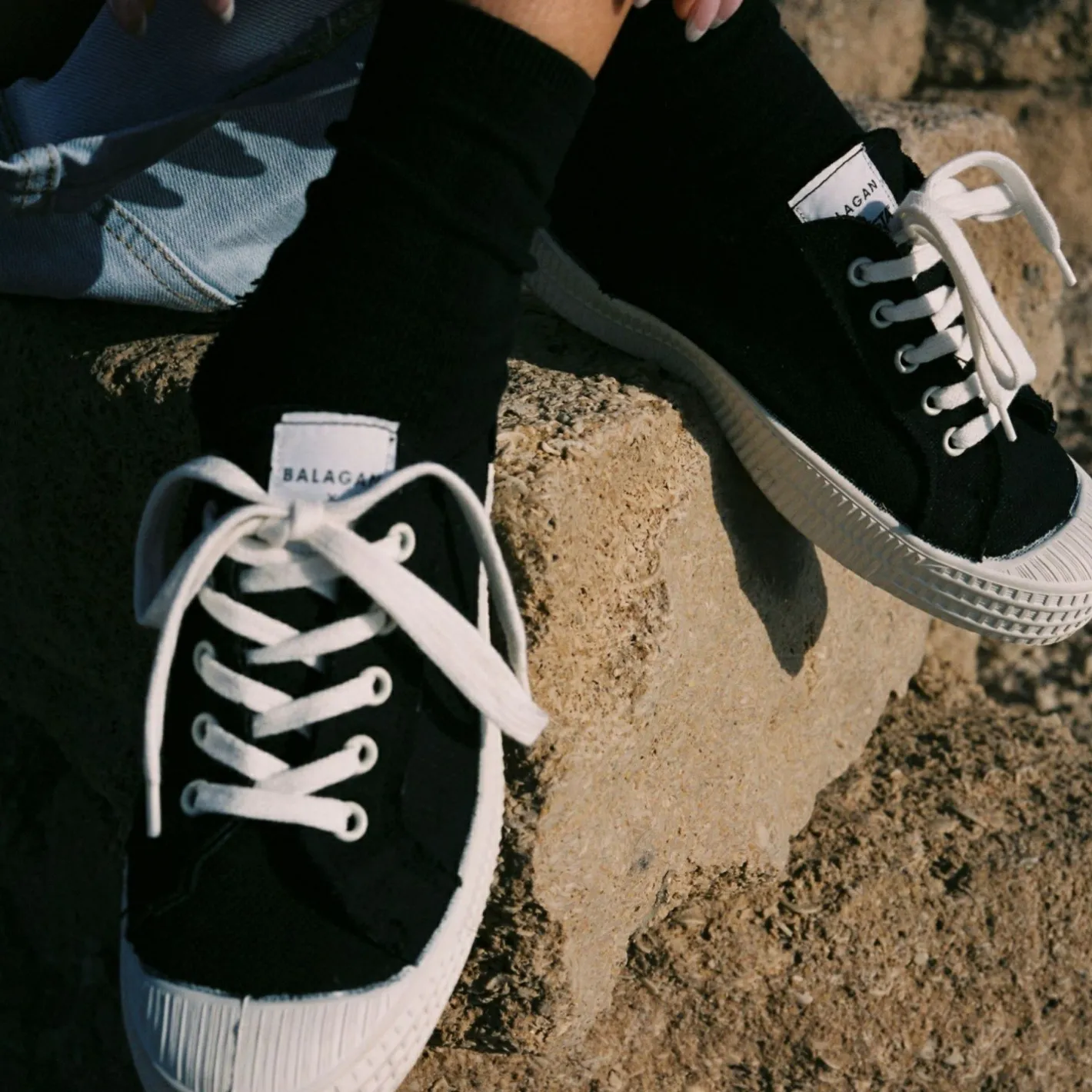 Balagan Novesta Star Master Sneakersy Damskie Vegan, Czarne Na Bialym- Sneakersy